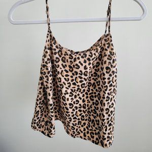 H&M flowy leopard print tank top